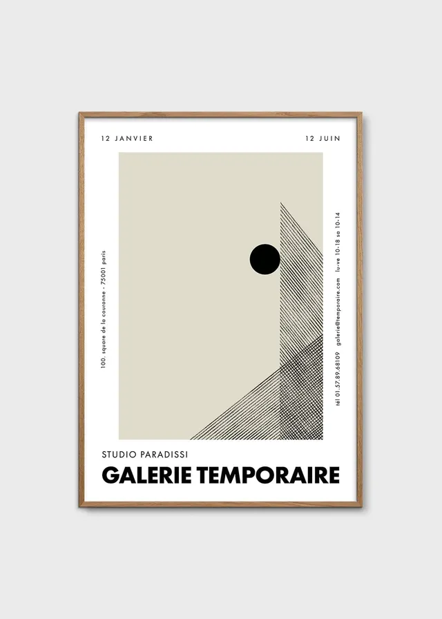 The Poster Club Art Prints Galerie Temporaire 29 Poster 30x40 beige