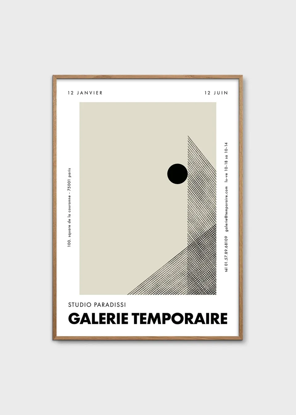 The Poster Club Art Prints Galerie Temporaire 29 Poster 30x40 beige