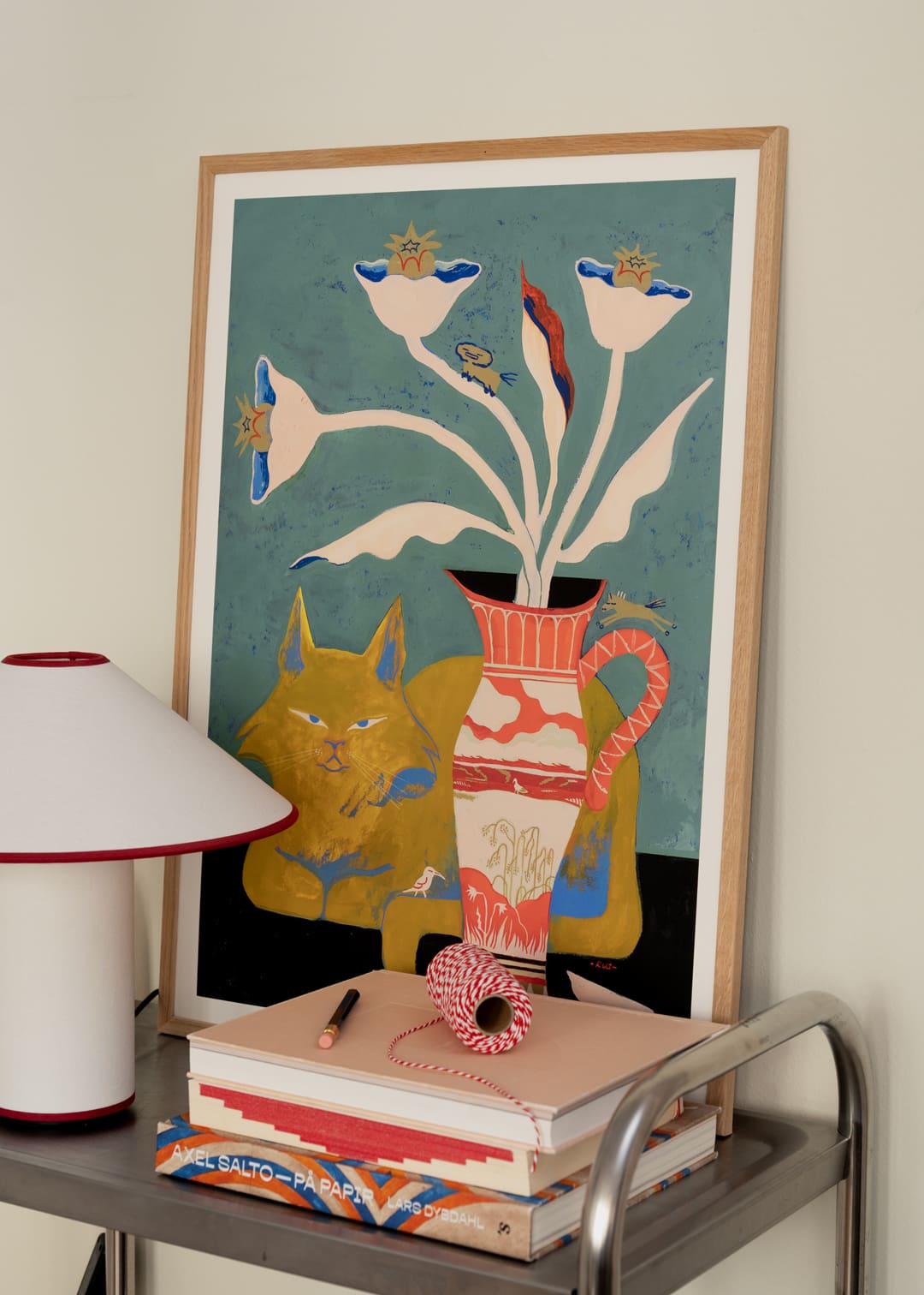 The Poster Club Art Prints Cat and Jug Poster 30x40 Katze