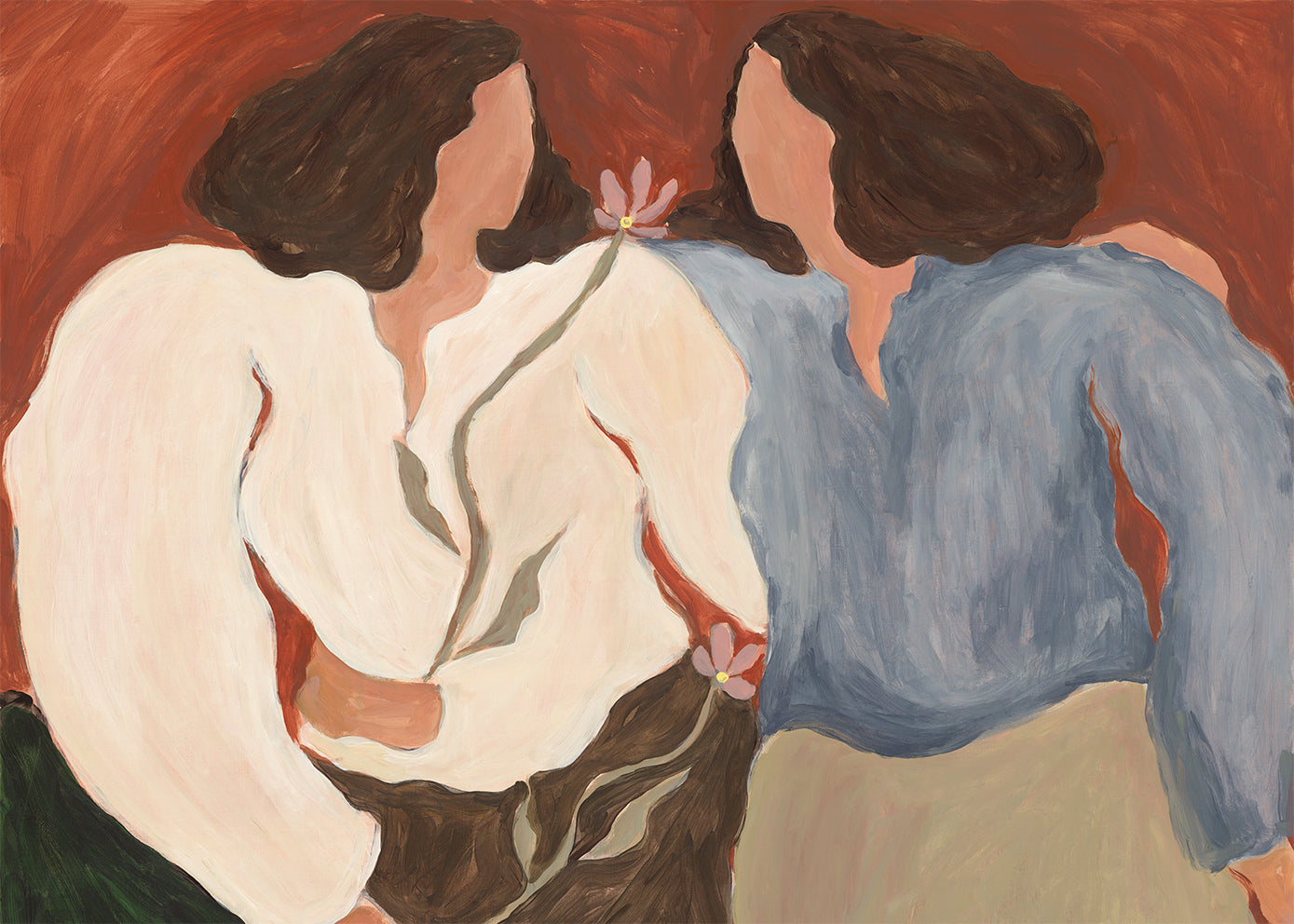 The Poster Club Blooming Up Together Canvas 50x70 Beige