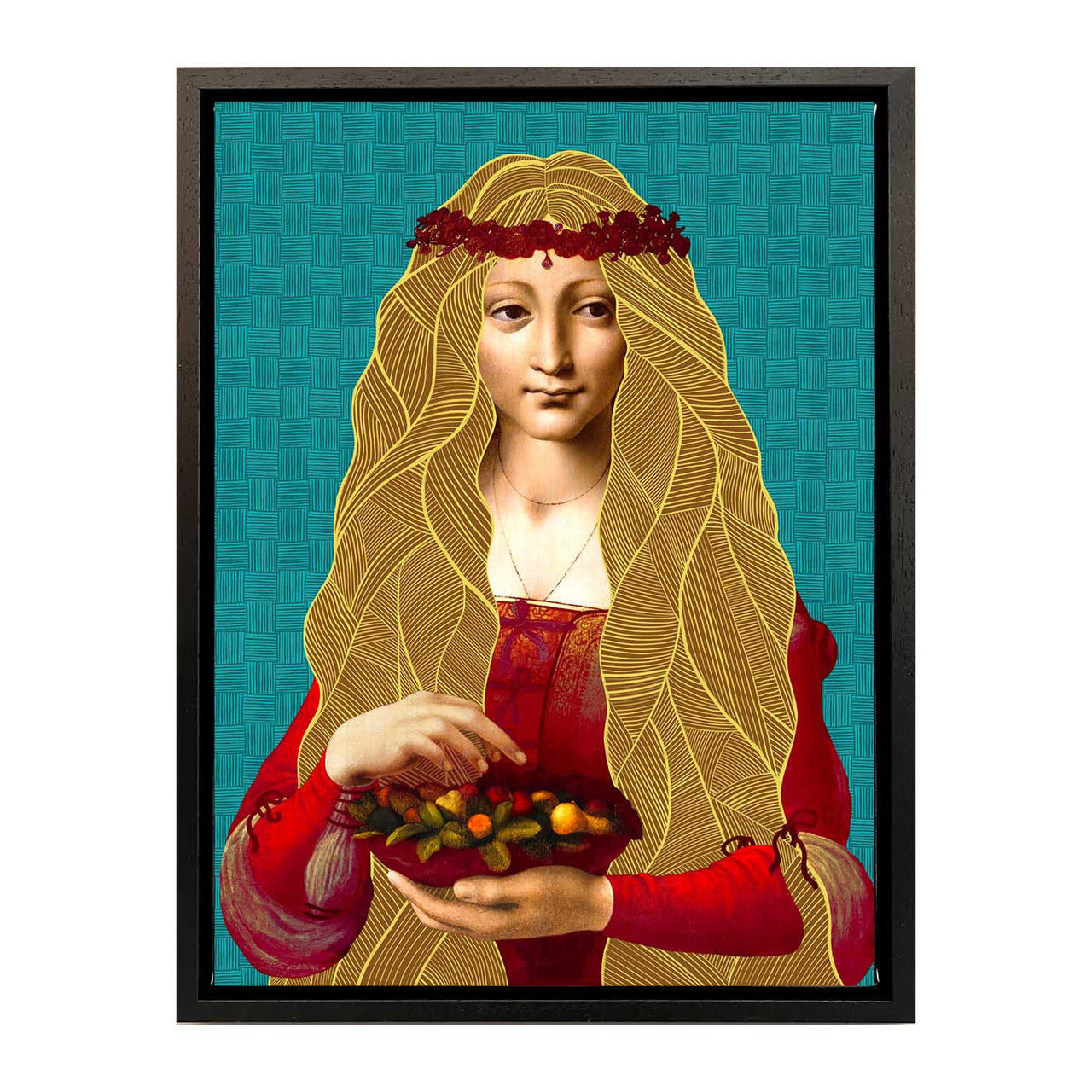 Mineheart Noble Barbara Wandbild petrol 61x81 cm