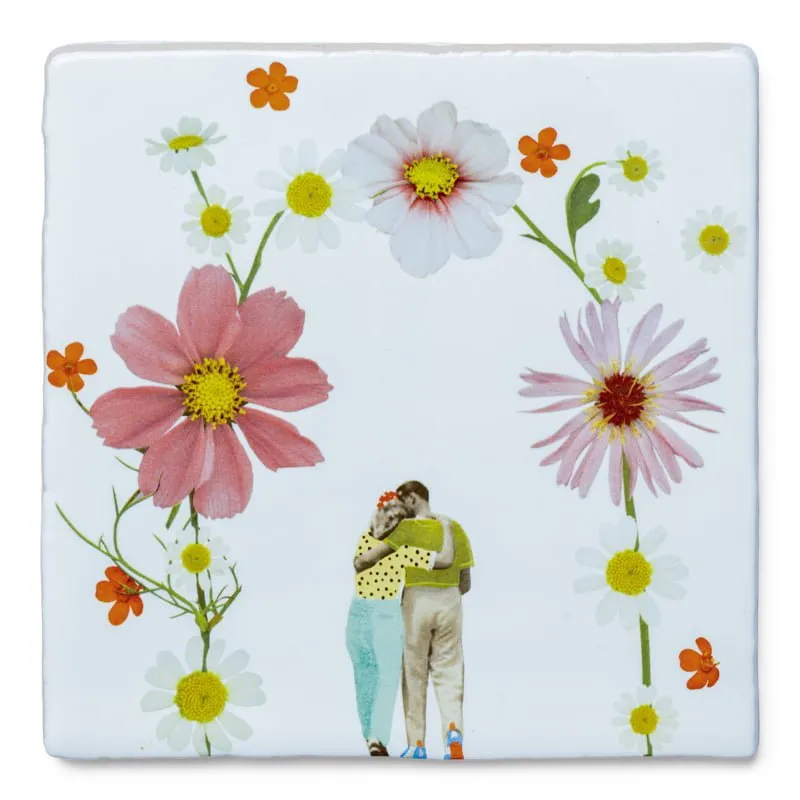 Storytiles Delft Blue Jij & Ik Fliese 10x10 cm Frühling