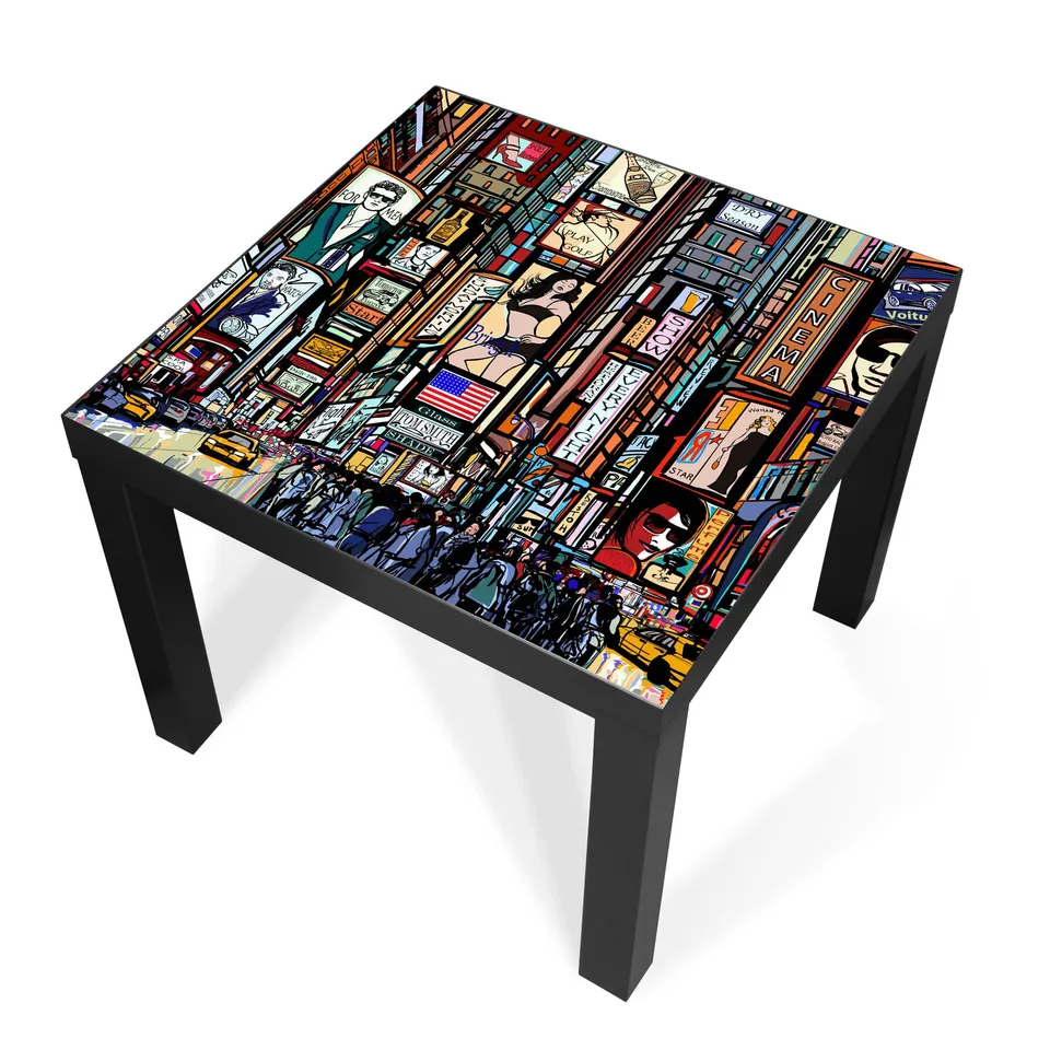 Banjado Möbelfolie New York Show Tischfolie 55x55 cm