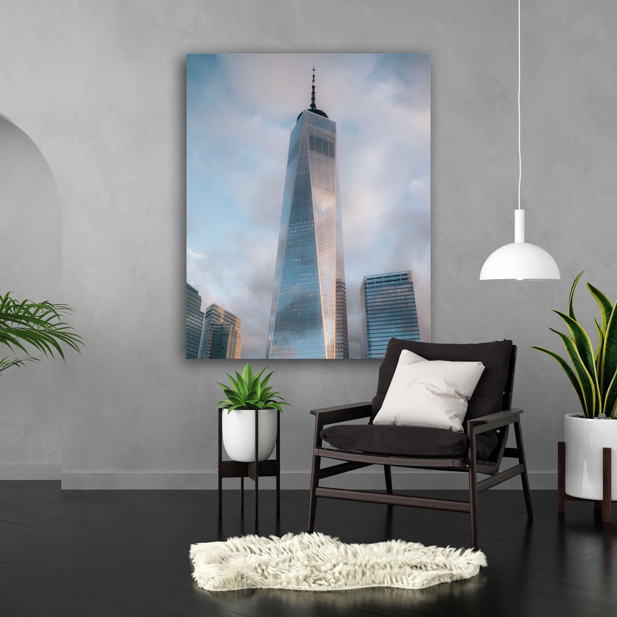 Hustling Sharks Wandbilder Gläserner Turm Leinwand 30x40 cm City