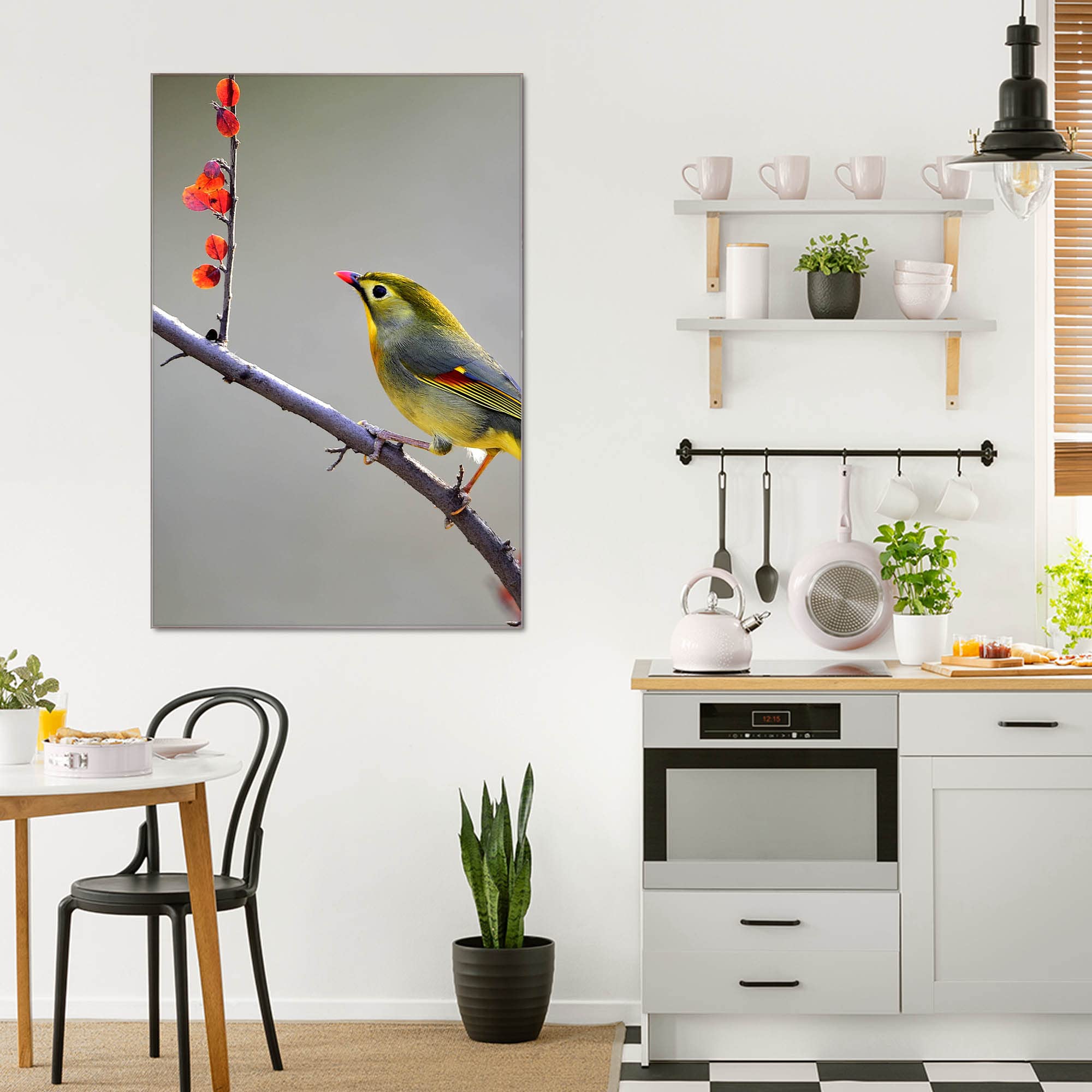 Banjado Magnettafel Herbst Vogel Glasboard 60x40cm