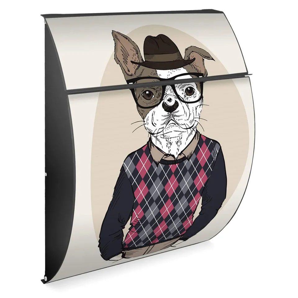 Banjado Riviera Briefkasten anthrazit Motiv Ludger A4