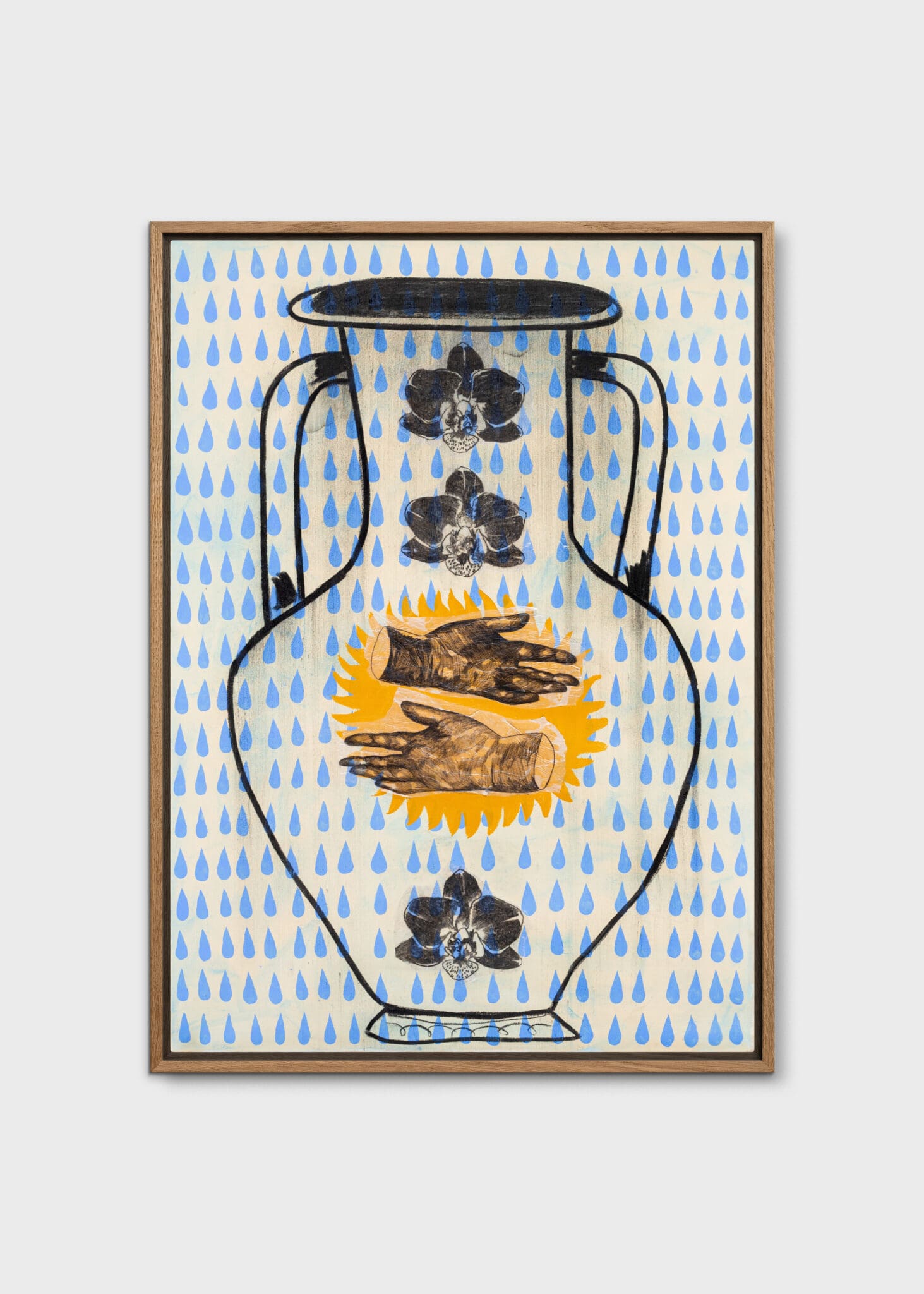 The Poster Club Tatuagem Leinwand 30x40 gerahmt schwarz-blau