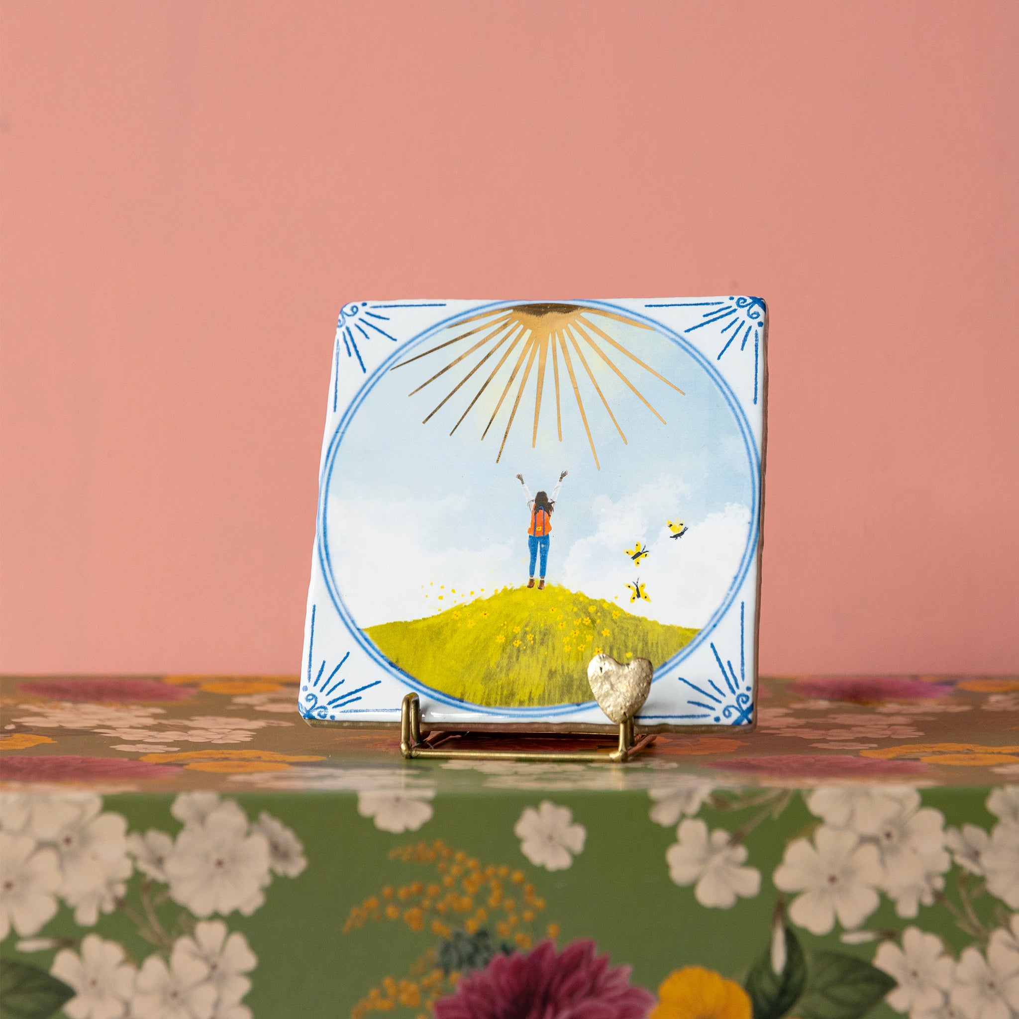 Storytiles Delft blue Face the sunshine Fliese 10x10 cm