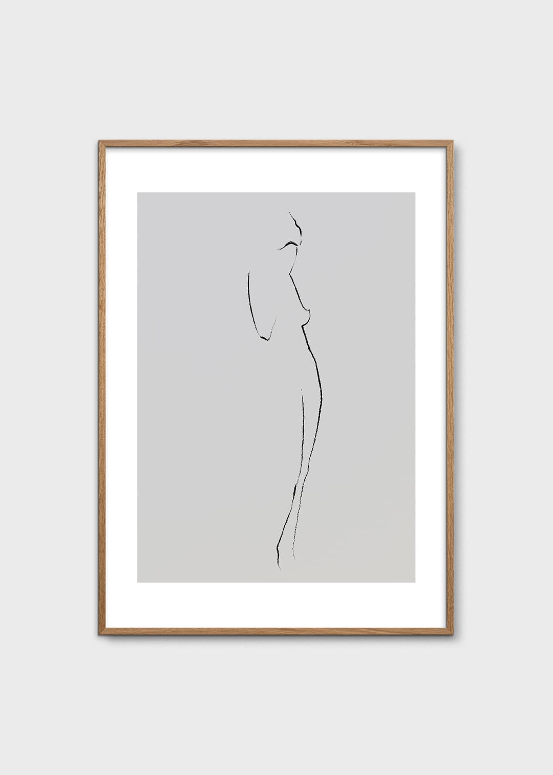 The Poster Club Lilli Poster 30x40 cm grau Zeichnung