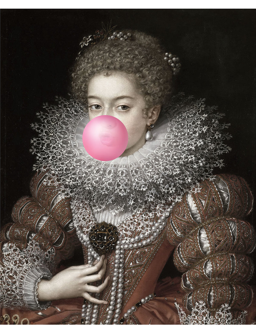 Mineheart Bubblegum Portrait 3 Leinwandbild 21x30 historisch
