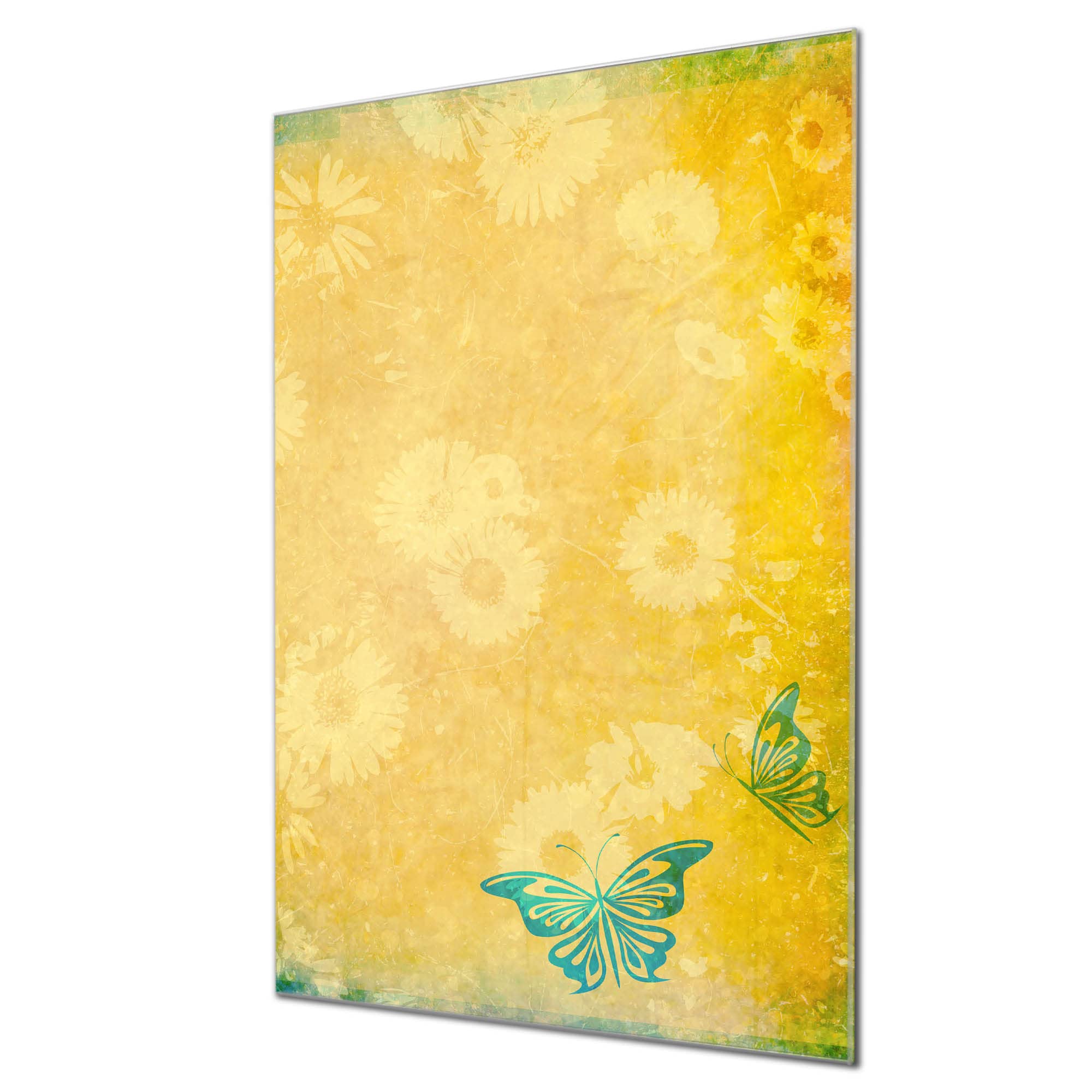 Banjado Magnettafel Orange Chrysantheme Board 40x60 Glas