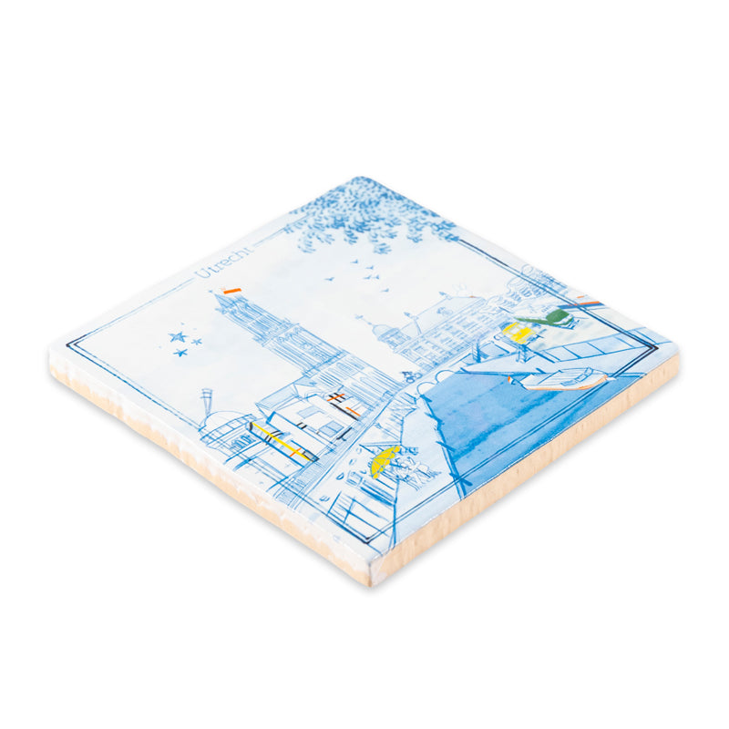 StoryTiles Delft Blue Utrecht Fliese S 10x10 cm Stadt personalisierbar