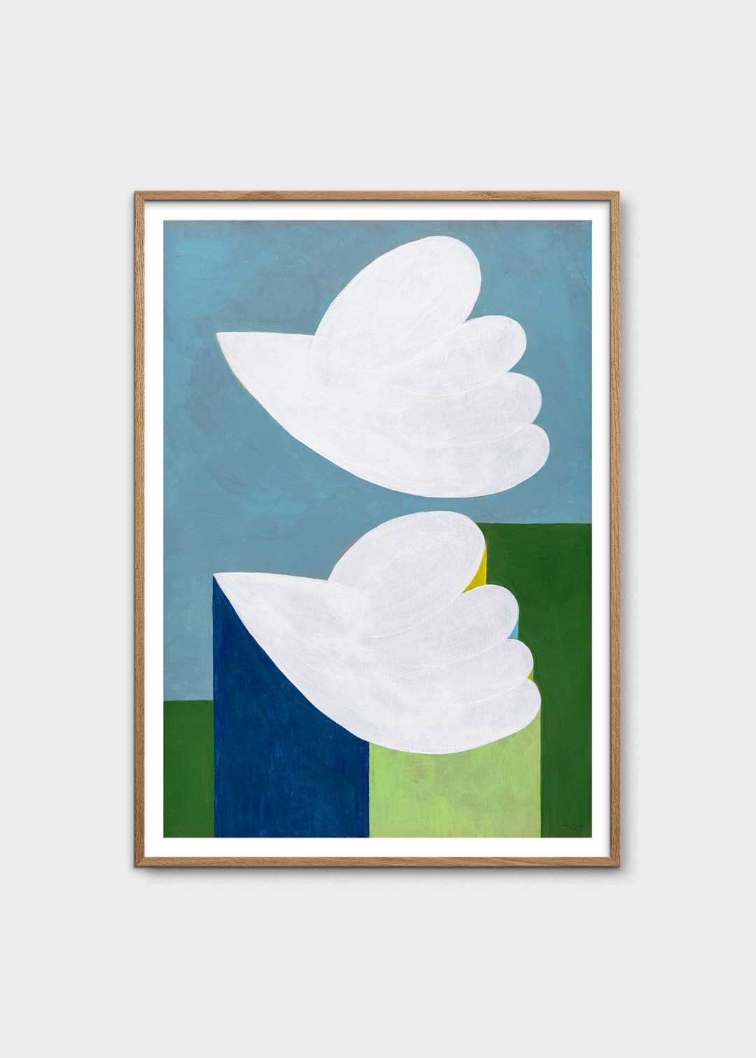 The Poster Club Art Prints Bird Stump Poster 30x40 cm blau