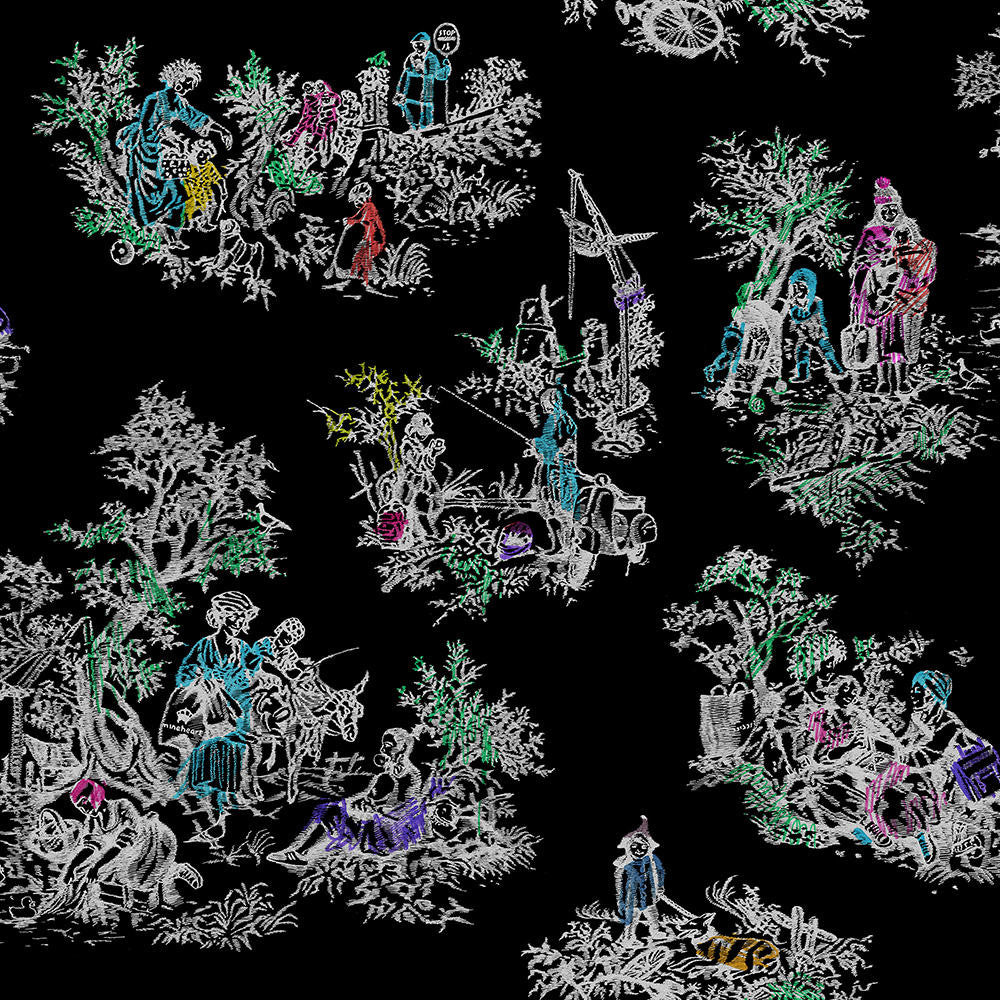 Mineheart Wallpaper Once Upon Our Time Tapete Schwarz A3