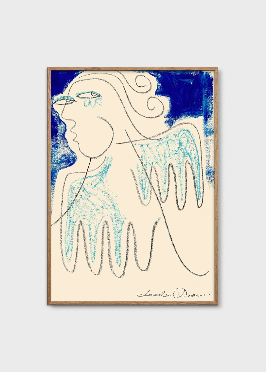 The Poster Club Guardian Angel Poster 30x40 cm beige