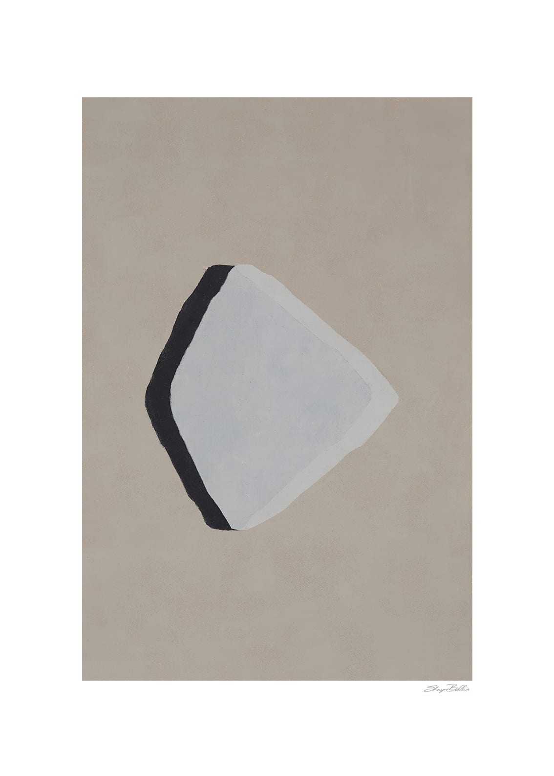 The Poster Club Art Prints Fjord Kunstdruck 30x40 cm beige