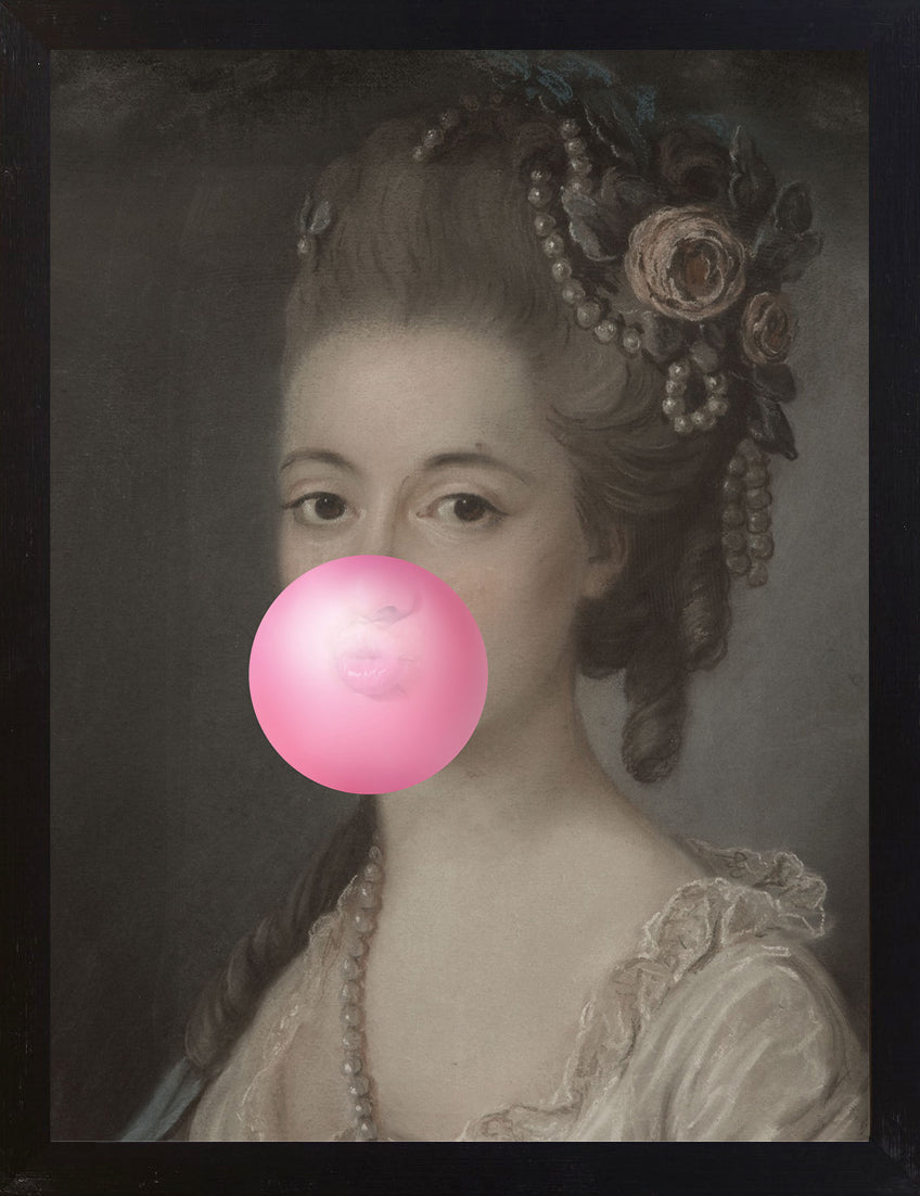 Mineheart Bubblegum Portrait 5 Leinwandbild 30x41cm Rosa
