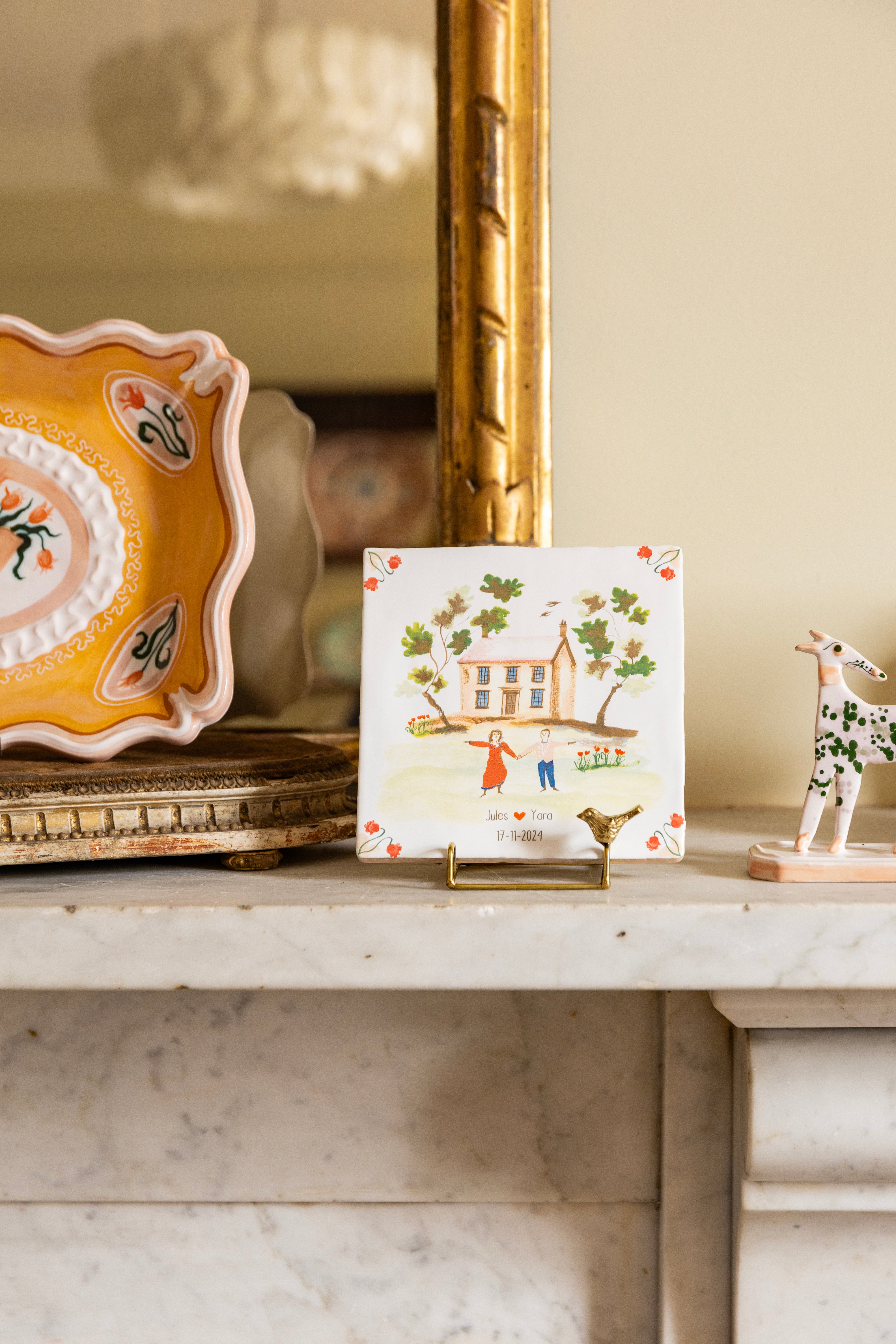 StoryTiles Delft Blue Ons sprookje Fliese 10x10 cm Spruch