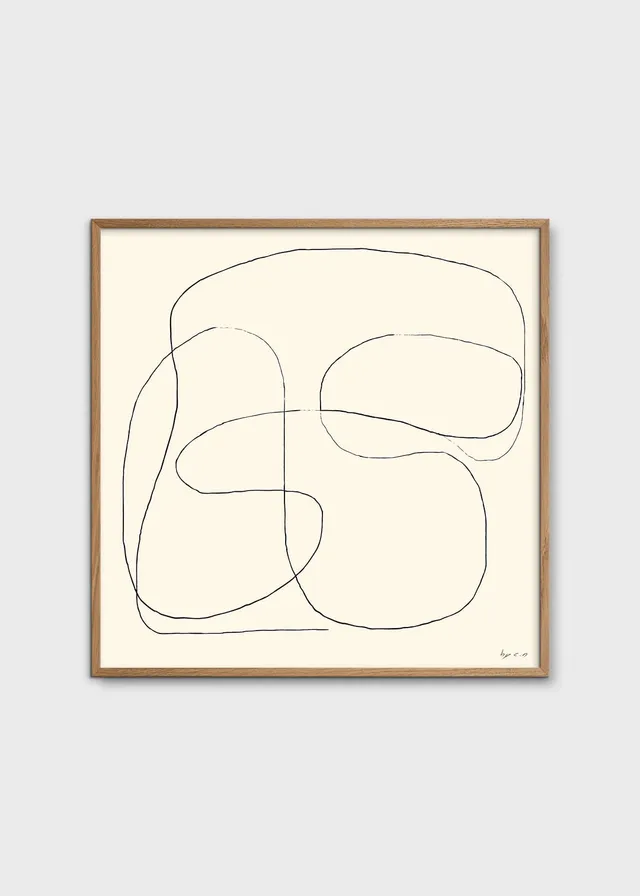 The Poster Club Figure 03 Kunstdruck 50x50 cm Beige