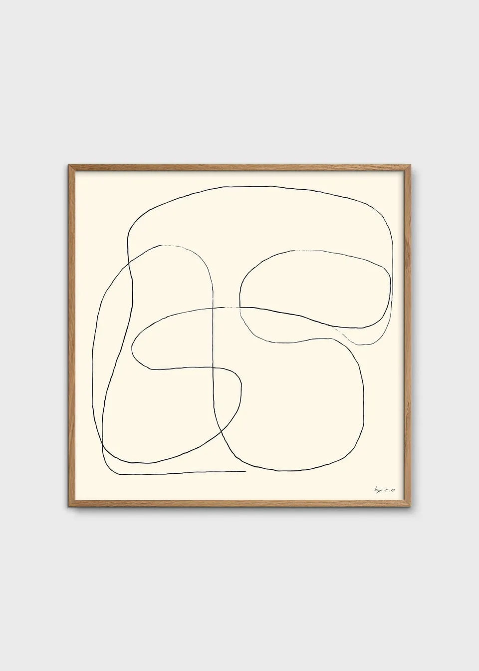 The Poster Club Figure 03 Kunstdruck 50x50 cm Beige