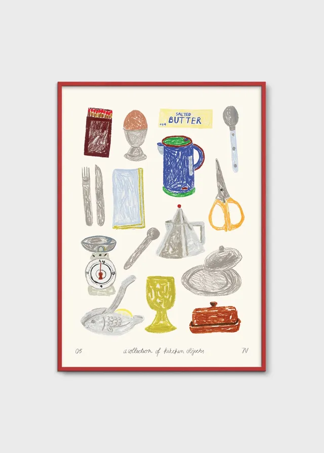 The Poster Club Kitchen Objects Poster 30x40 cm küche
