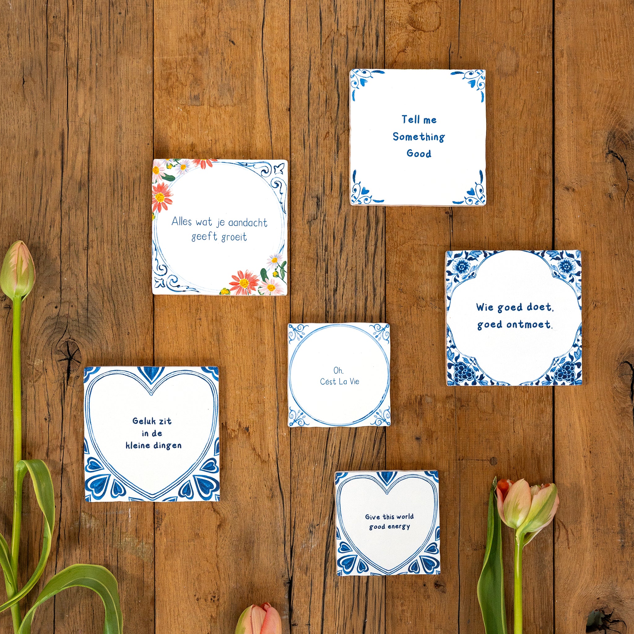 StoryTiles Delft Blue A note to you Fliese 10x10 cm personalisiert