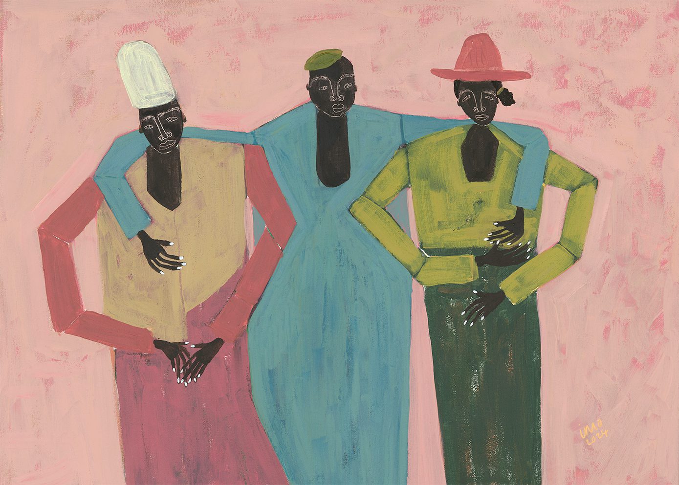 The Poster Club Three Sisters Poster 30x40 cm rosa figurativ