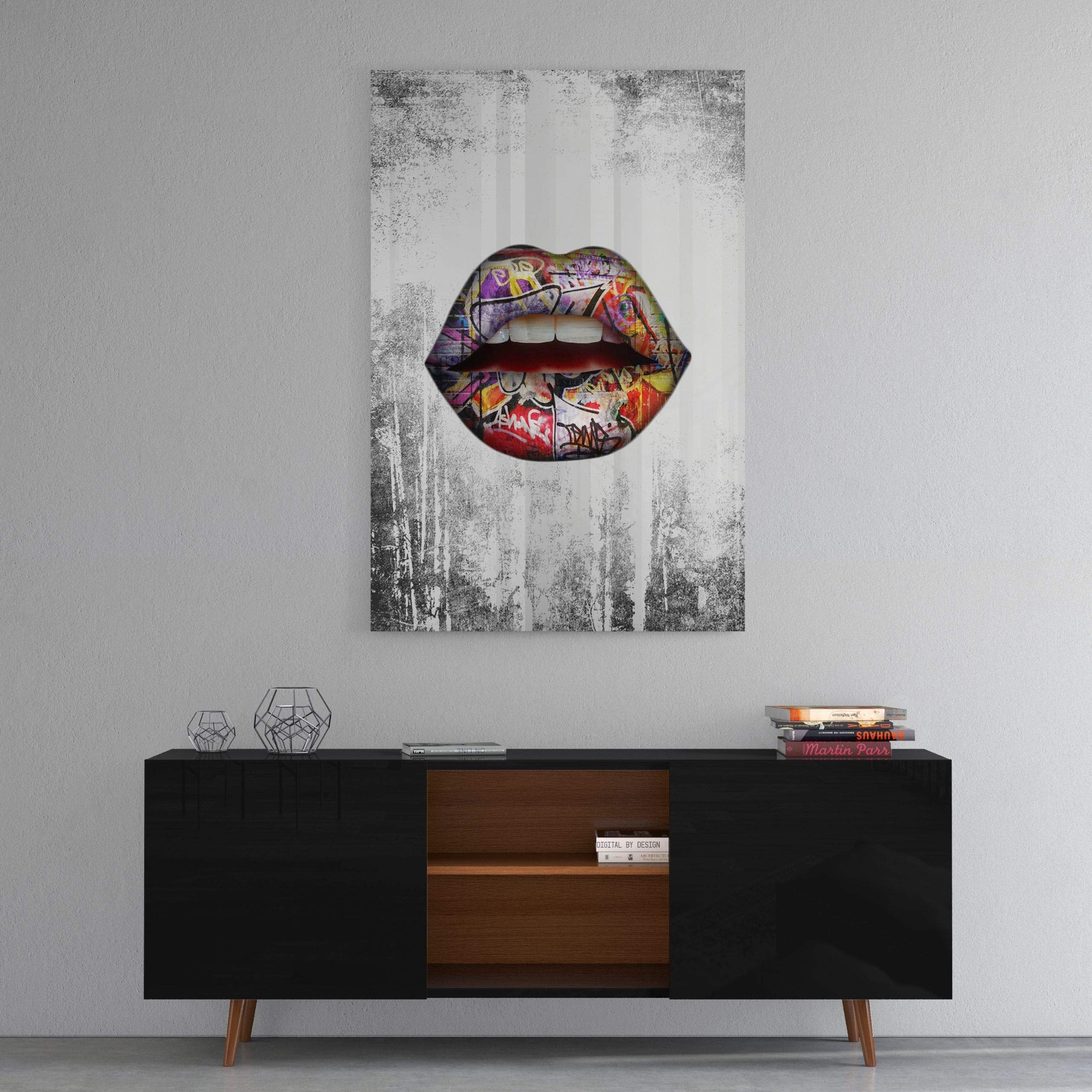 Hustling Sharks Wandbilder Lippe I love Graffiti Wandbild 30x45 Motivation