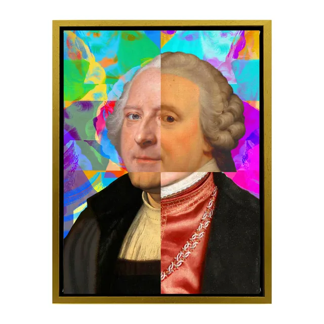 Mineheart Gentleman Puzzled Portrait Leinwand 60x81cm