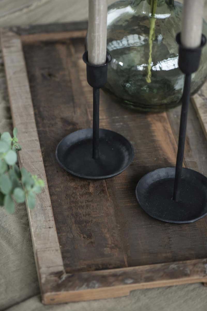 LS-LebenStil IB Laursen Kerzenständer Schwarz Eisen 28cm
