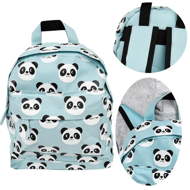 LS-LebenStil Panda Bär Kindergarten Rucksack 28x20cm Blau