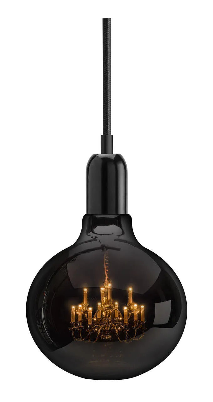 Mineheart King Edison Ghost Pendelleuchte Schwarz Glas 15 cm