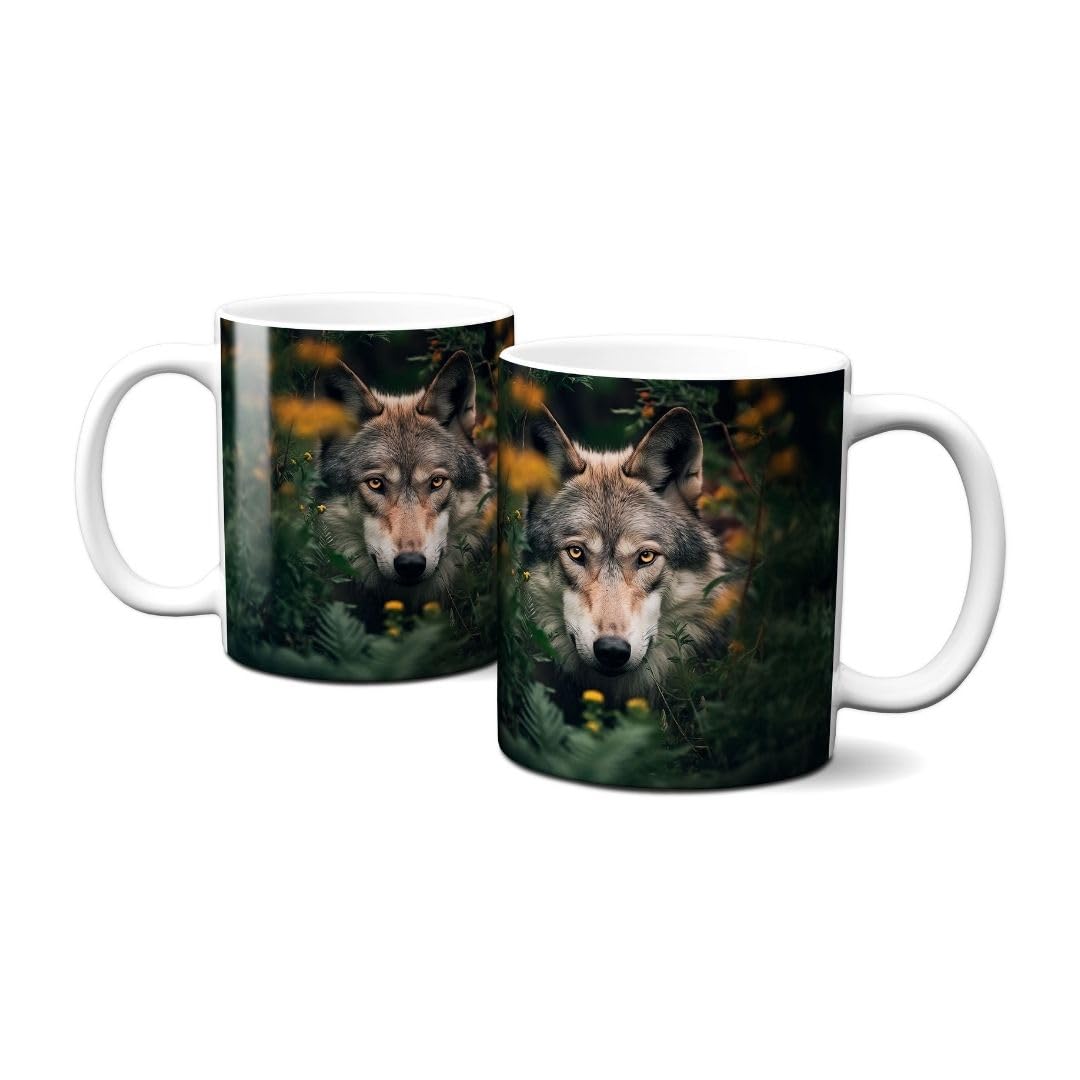 Hustling Sharks Wandbilder Wolf Tasse 330ml weiß Keramik