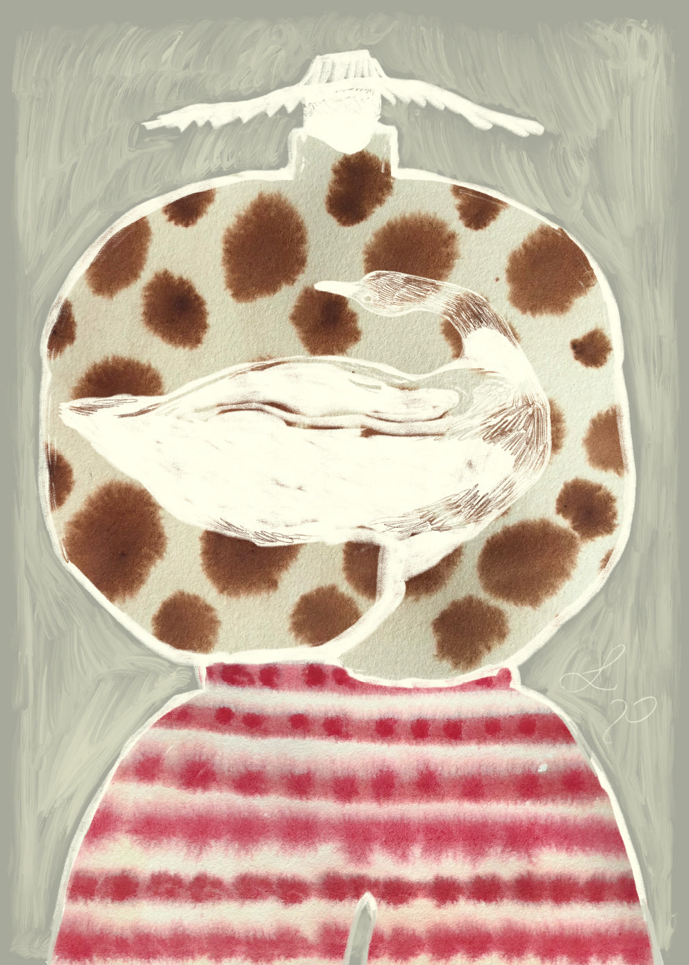The Poster Club Art Prints Lovebird Poster 30x40 cm Tiermotiv