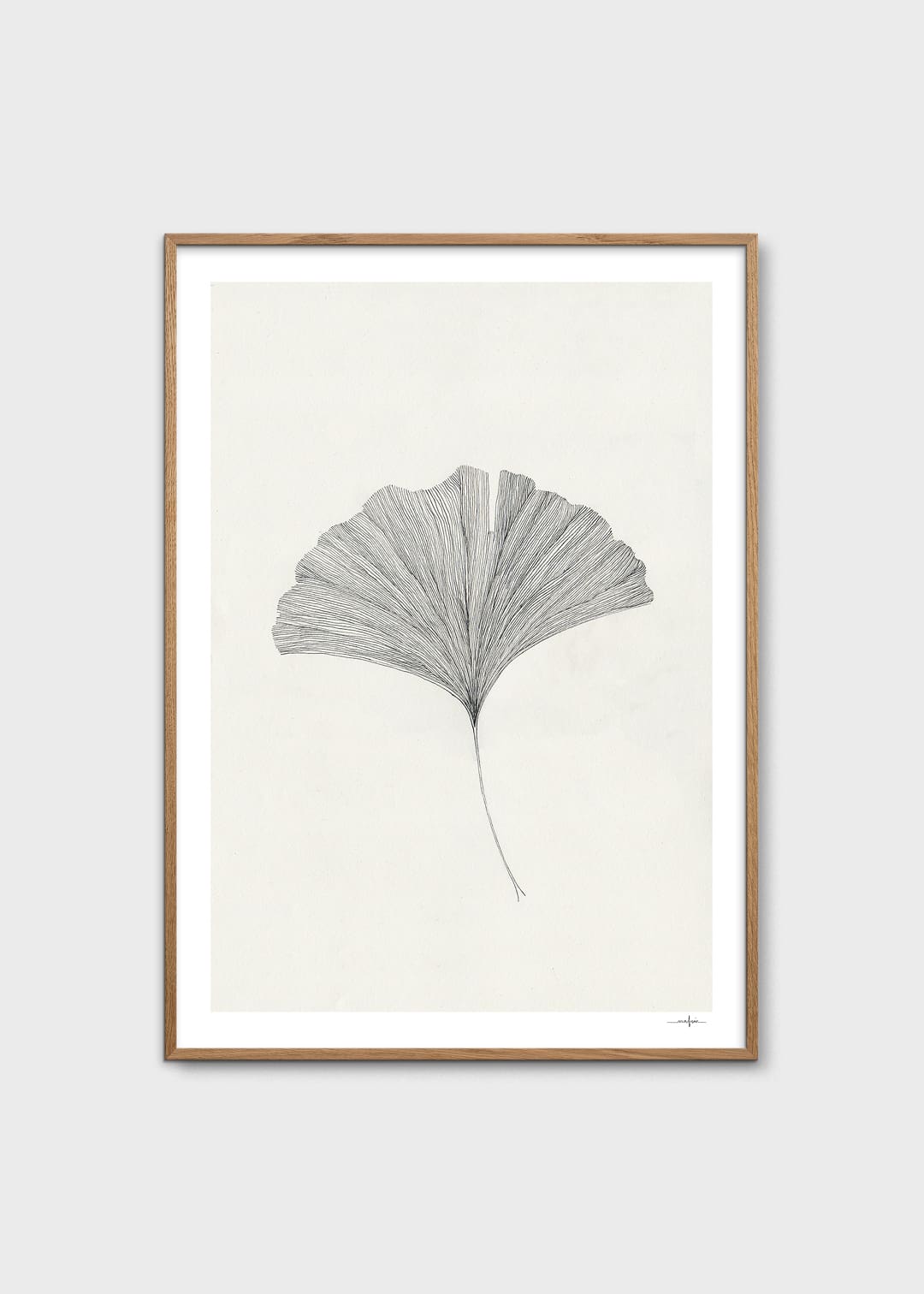 The Poster Club Ginkgo Leaf Poster 30x40 cm beige Botanik