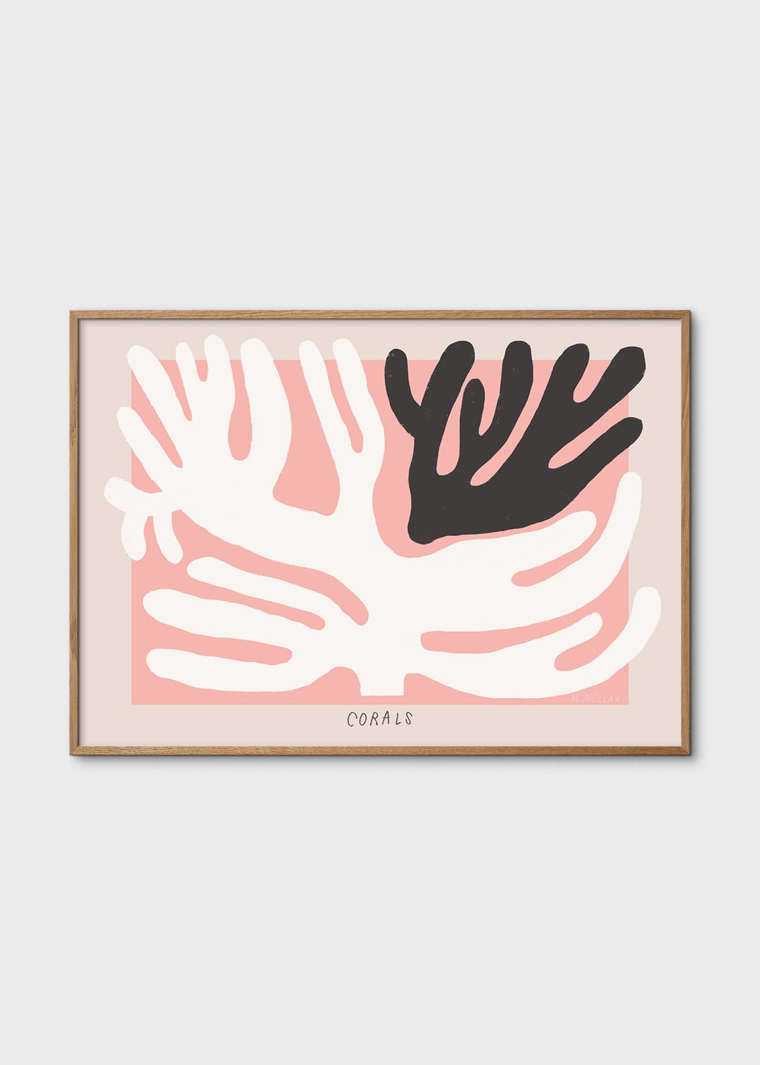 The Poster Club Corals Kunstdruck 30x40 cm rosa-weiß