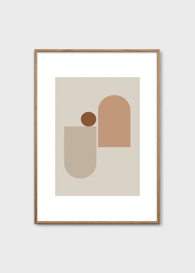 The Poster Club Art Prints New form 2 Poster 30x40 cm beige