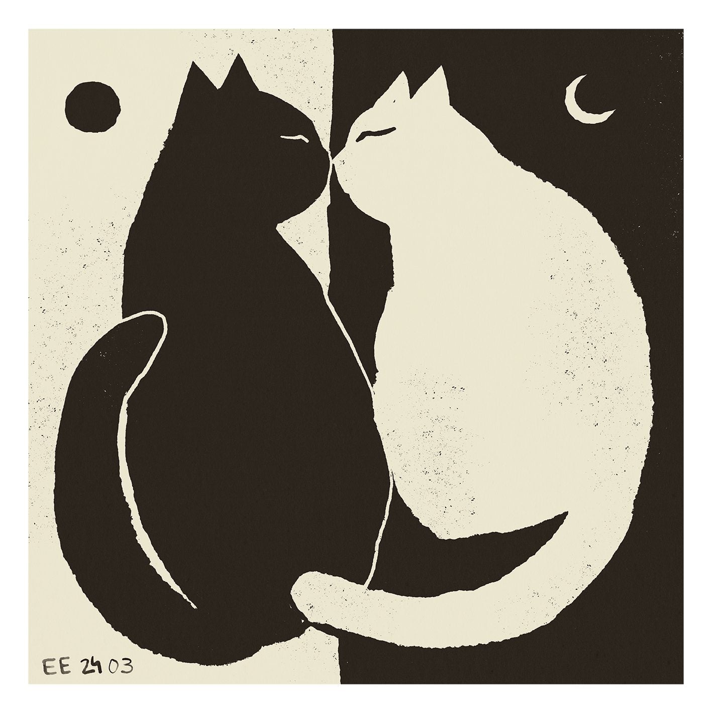 The Poster Club You and Me Poster 50x50 cm schwarz-weiß