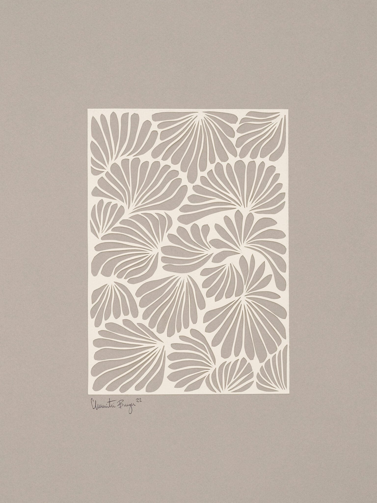 The Poster Club Flowers No 01 Poster 30x40 cm grau