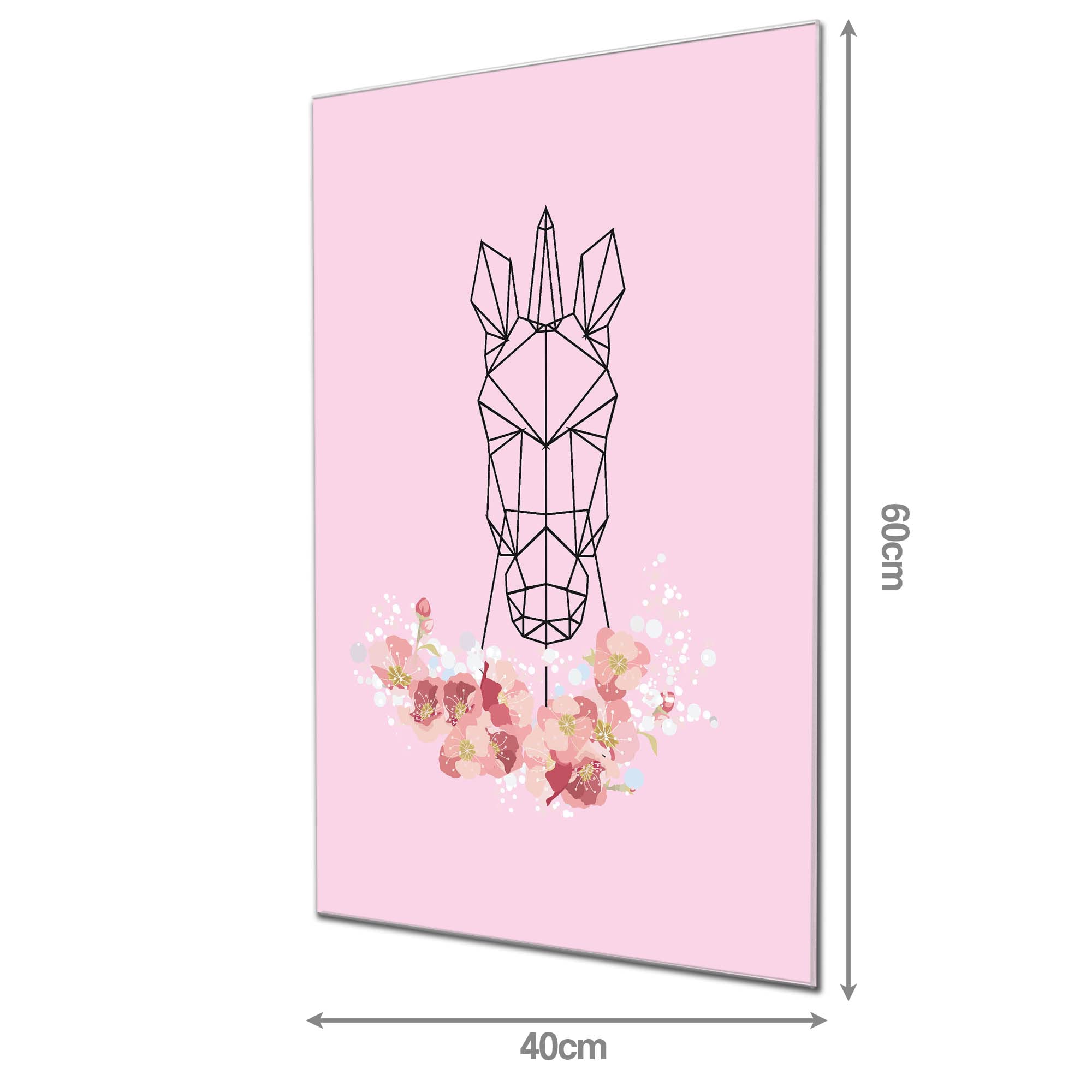 Banjado Magnettafel Einhorn Poygon Glasboard 40x60 Pferd