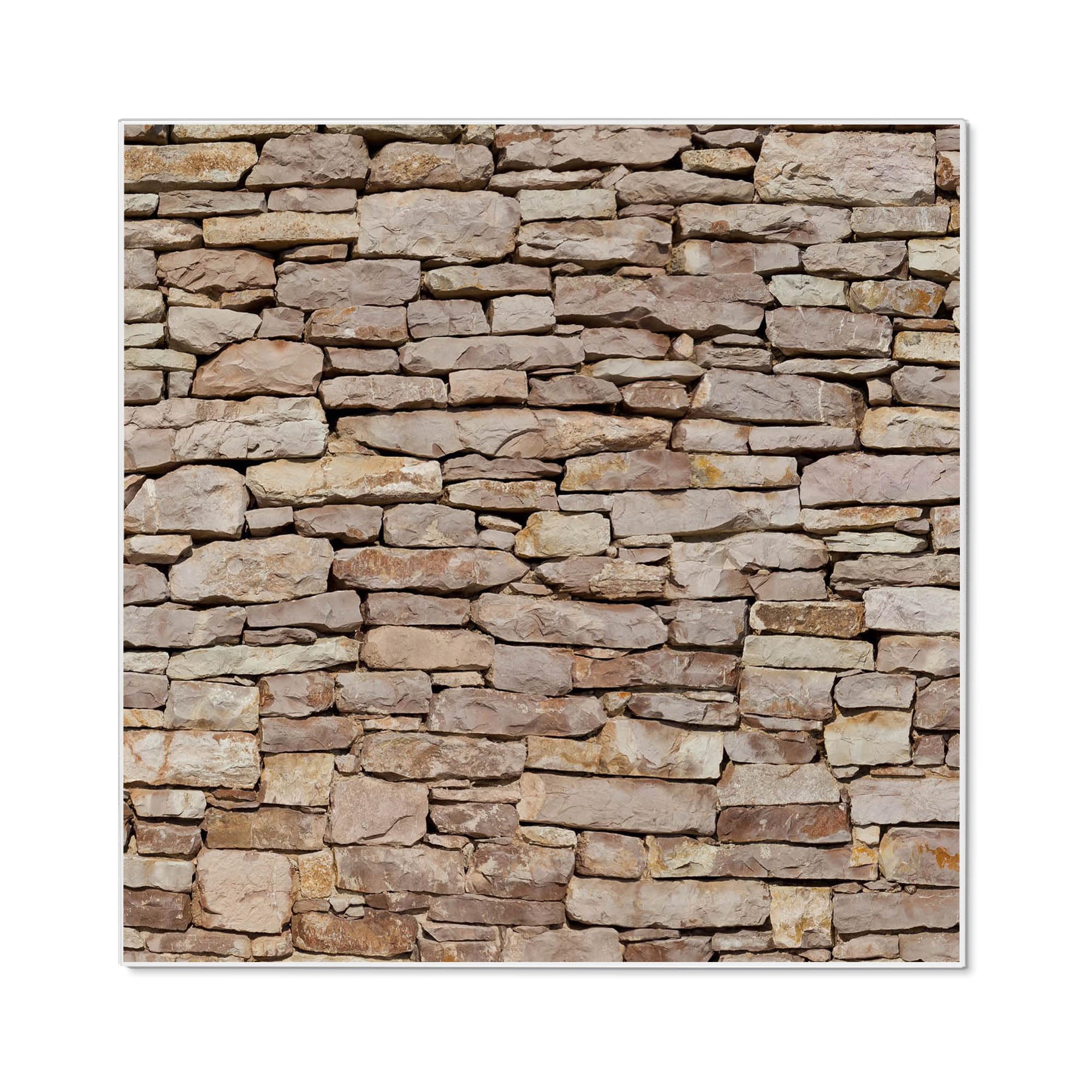 Banjado Magnettafel Stadtmauer Metall 50x50 cm mit Magneten