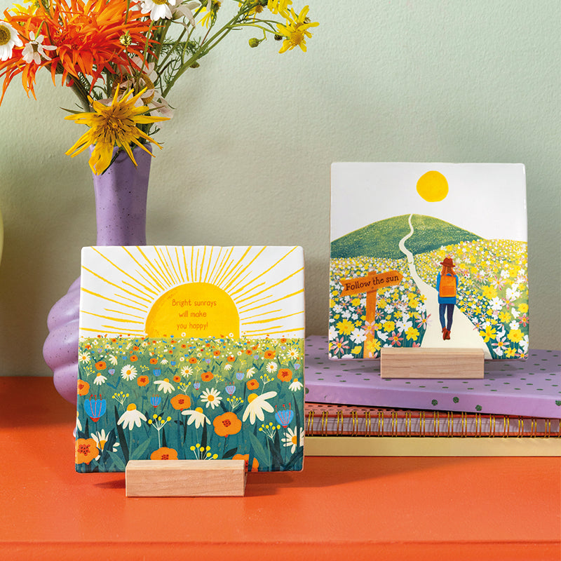 StoryTiles Delft Blue Sun will shine Fliese S 10x10 cm mit Text