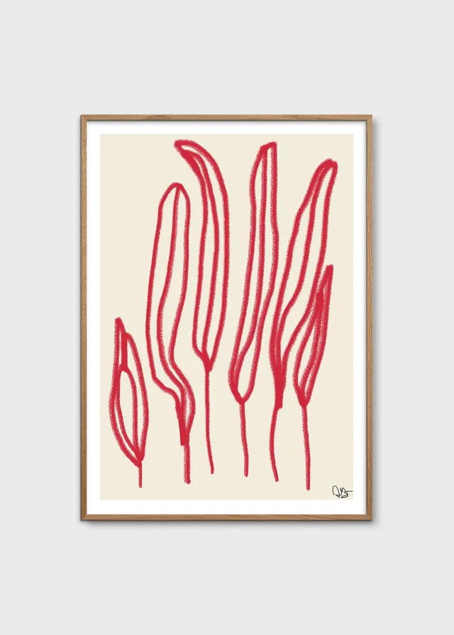 The Poster Club Art Prints Vass Poster 30x40 cm beige rot