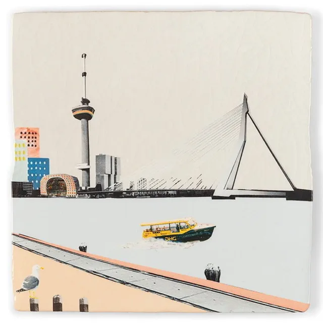 StoryTiles Delft Blue Groots Rotterdam Wandfliese S 10x10 cm