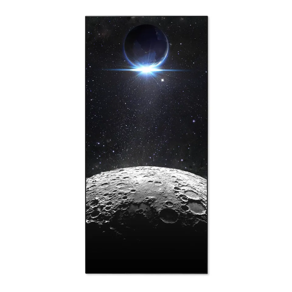Banjado Magnettafel Mondlandschaft Metall 37x78 weiß Magneten