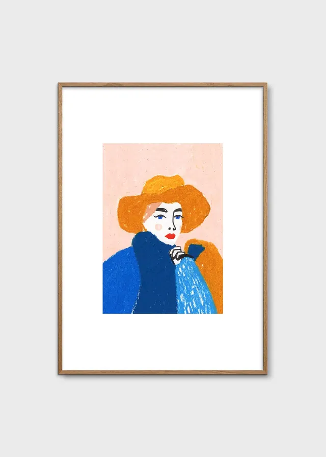 The Poster Club Woz Poster 30x40 cm Blau Orange Bunt