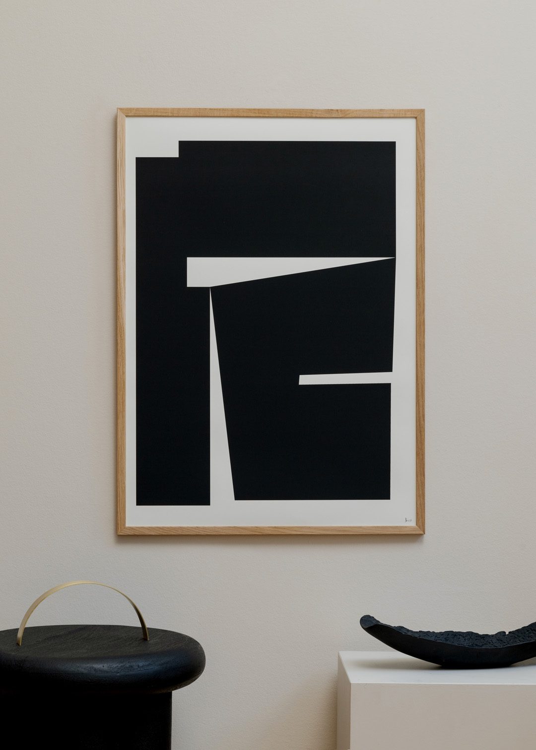 The Poster Club Composition 04 Poster 30x40 cm Beige Schwarz
