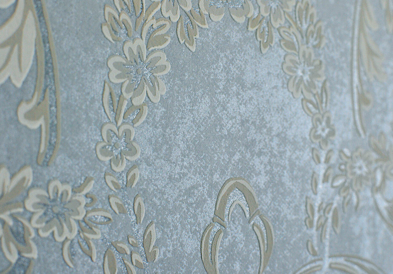 Mineheart Wimpole Tapete Hellblau 53cmx10m Floral