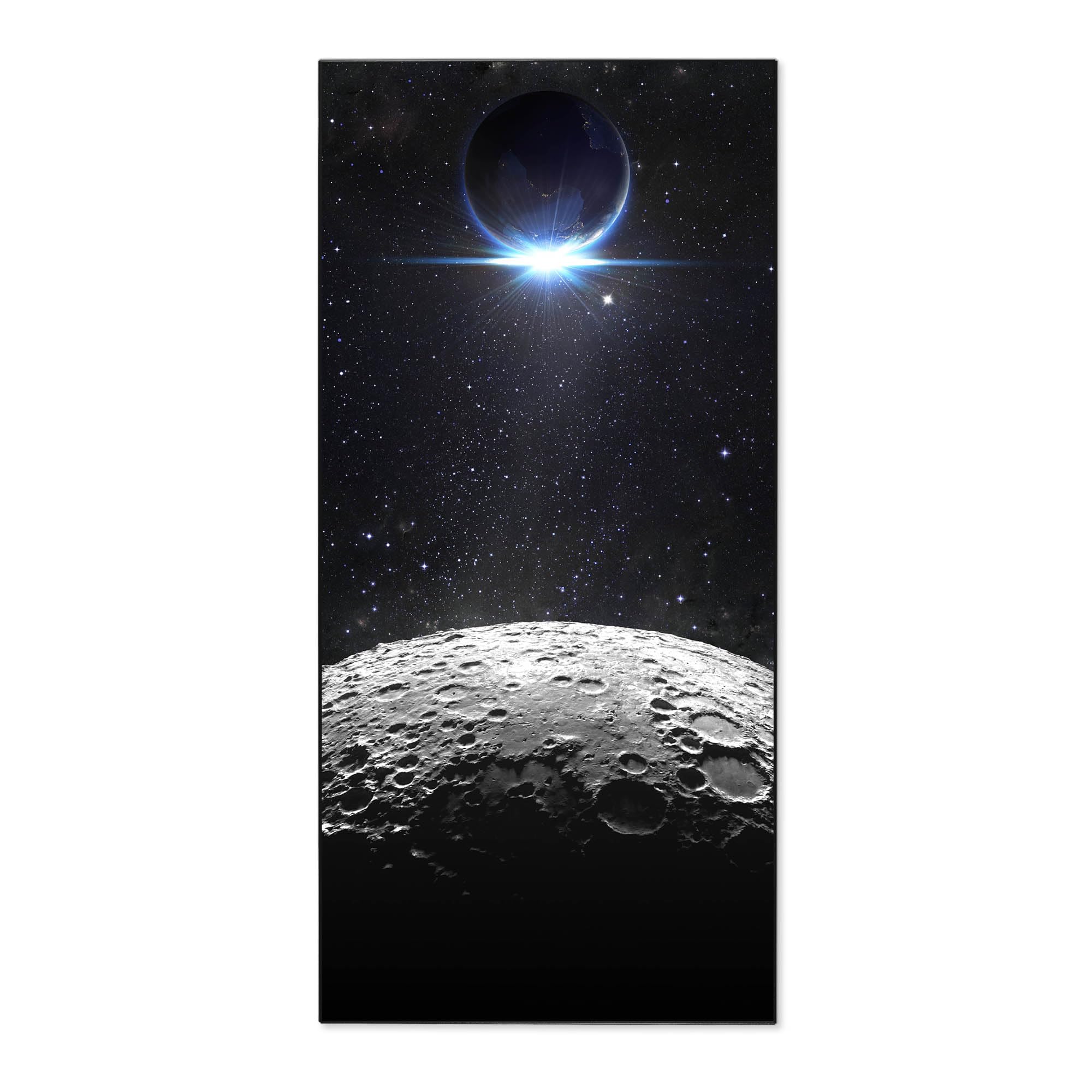 Banjado Magnettafel Mondlandschaft Metall 37x78 weiß Magneten