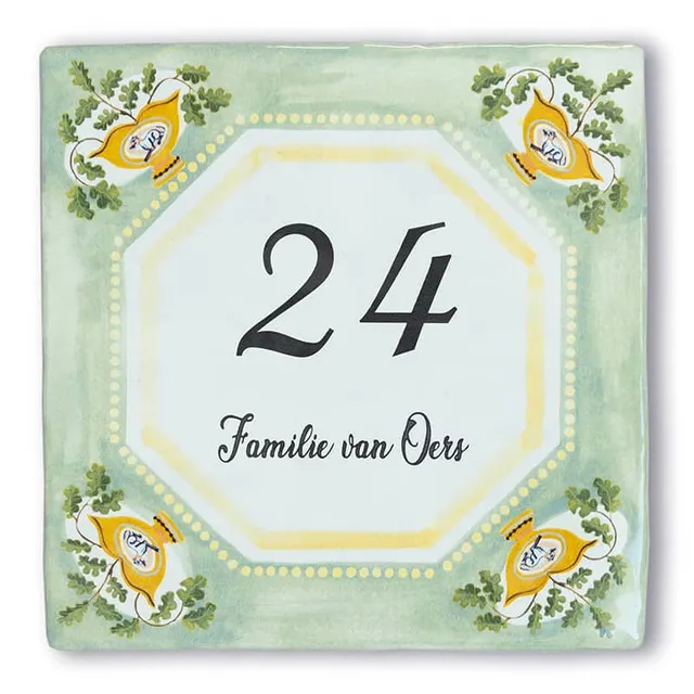 Storytiles Delft Blue Garden Flowers Hausnummer Fliese S 10x10